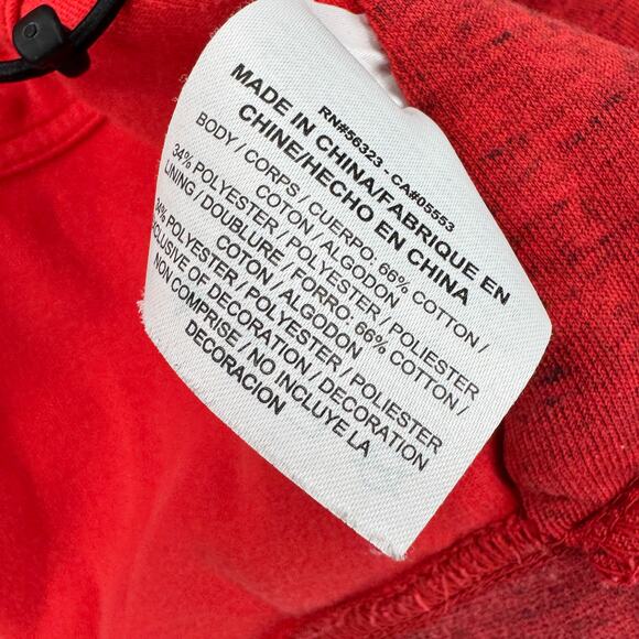 Nike Hoodie Womens Medium Red Tech Fleece Cape Jacket Full Zip Activewear - Picture 9 of 11